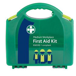 Green First Aid Kit For Workplace Medium Aura Box - Small Businesses ...